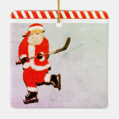 収集パーソナライズされた可能なホッケー選手 セラミックオーナメント (裏面)