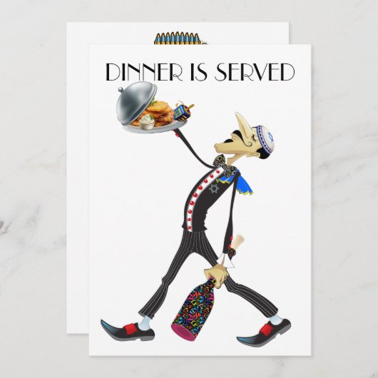 収集ユニークウェイターシリーズ招待状 招待状 (正面/裏面)