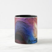 収集可能なアートマググ抽象芸術風景深い色 マグカップ (中央)