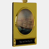 収集可能なクリッパー船Esther Roy 1898 ゴールドプレートバナーオーナメント (右)