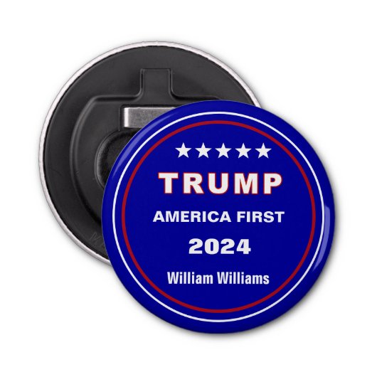 収集可能な名前、トランプ・アメリカ最初の磁石 栓抜き (正面)