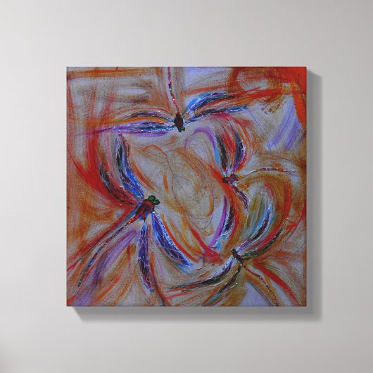 収集抽象芸術トンボのキャンバス キャンバスプリント (正面)