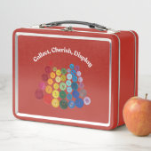 収集、大切さ、表示ボタンの収納ランチボックス メタルランチボックス (インサイチュ)