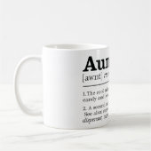 叔母おもしろいの定義 コーヒーマグカップ (左)