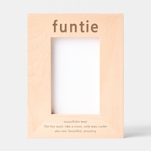 叔母おもしろい定義レーザーエッチング写真枠 レーザー彫刻フレーム (正面)