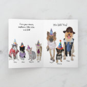 叔母おもしろい誕生日のテンプレート カード (内部)