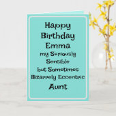 叔母おもしろい誕生日カード カード (黄色い花)