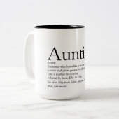 叔母お気に入りの叔母の定義 ツートーンマグカップ (正面左)