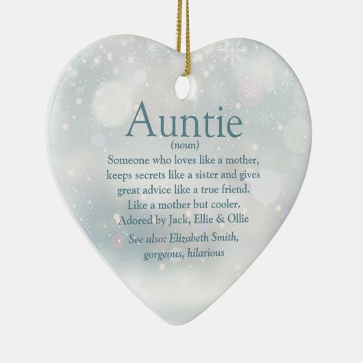叔母お気に入りの定義メリークリスマス セラミックオーナメント