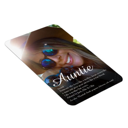 叔母お気に入りの、叔母の定義スクリプトの写真 マグネット (右側)