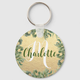 叔母からの姪のクリスマスプレゼントのモノグラム名 キーホルダー