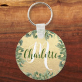 叔母からの姪のクリスマスプレゼントのモノグラム名 キーホルダー (正面)