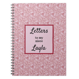 叔母から私の姪のピンクの抽象芸術ノート ノートブック