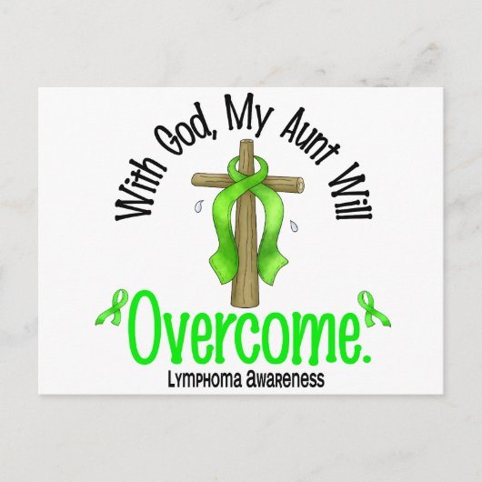 叔母が乗り越える神とのリンパ腫 ポストカード (正面)