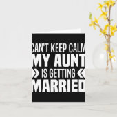 叔母が嫁保に行くのが落ち着かないおもしろい カード (黄色い花)