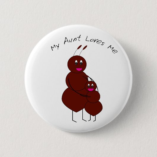 叔母が私を愛しているボタン 缶バッジ (正面)