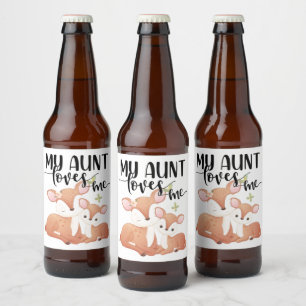 叔母が私を愛している雌雄と子豚 ビールラベル