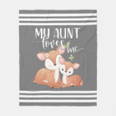 叔母が私を愛している雌雄と子豚 フリースブランケット (正面)