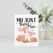 叔母が私を愛している雌雄と子豚 ポストカード (スタンド正面)