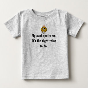 "叔母が私/右の事を台無し" - w/天使 ベビーTシャツ