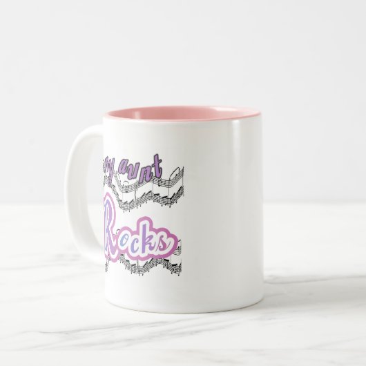 叔母がTシャツとギフトを着る ツートーンマグカップ (正面左)