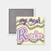 叔母がTシャツとギフトを着る マグネット (正面/裏面)