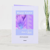 叔母さんおよび叔父さん-ユリとのハッピーイースター シーズンカード (裏面)