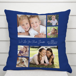 叔母さんがあなたを愛する青い写真 クッション