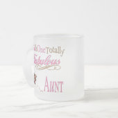 叔母さんのためのかわいいギフト フロストグラスマグカップ (正面左)