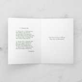 叔母さんのためのクリスマスツリーカード-平和および喜び シーズンカード (内部)