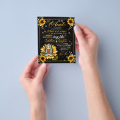 叔母さんへの贈り物、姪からのかわいいヒマワリ チラシ (手)