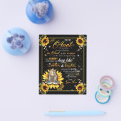 叔母さんへの贈り物、姪からのかわいいヒマワリ チラシ (シングル)