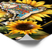 叔母さんへの贈り物、姪からのかわいいヒマワリ ポスター (角)