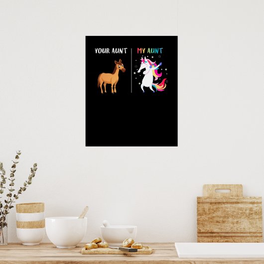 叔母さん叔母さん姪おもしろいの叔母さん ポスター (キッチン)