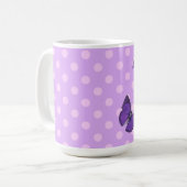 叔母さん紫色の蝶V01H愛して下さい コーヒーマグカップ (正面左)