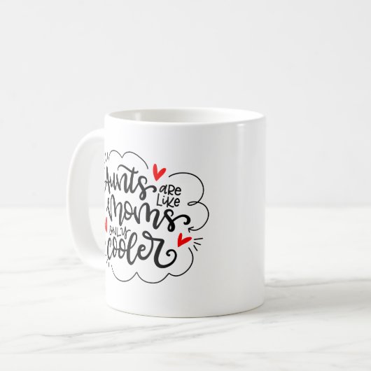 叔母たちはお母さんみたいだクールけ コーヒーマグカップ (正面左)