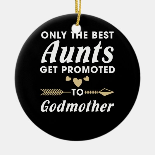 叔母だけ最高のがゴッドマザーに昇進する セラミックオーナメント (正面)