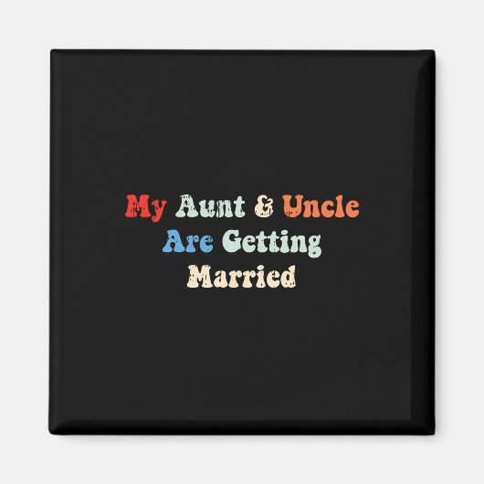 叔母と叔父が結婚結婚する マグネット (正面)