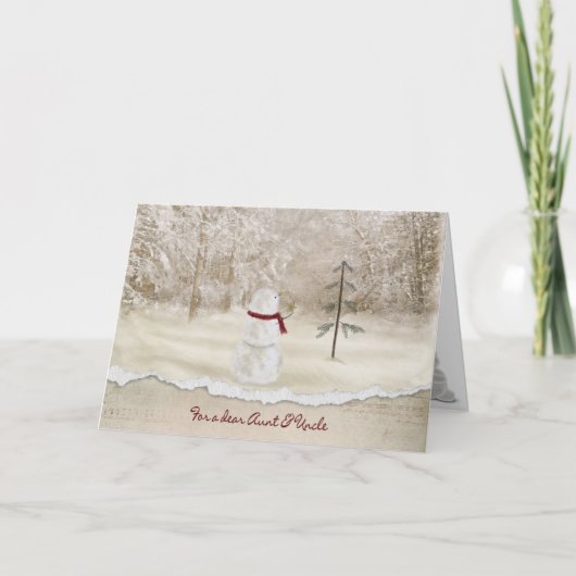叔母と叔父のためのクリスマス シーズンカード (正面)