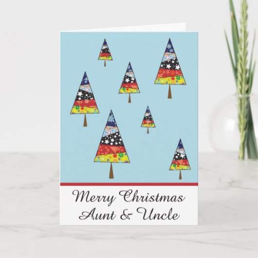 叔母と叔父のクリスマスグリーティングカード シーズンカード (正面)