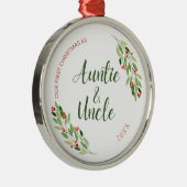 叔母と叔父の初めてのクリスマス メタルオーナメント (右)