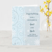 叔母と叔父の結婚式の日おめでとう カード (黄色い花)