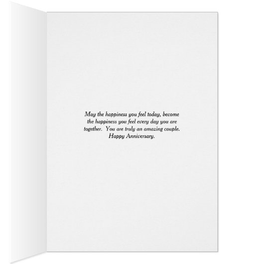 叔母と夫のアニバーサリーカードハート (内側 (右))