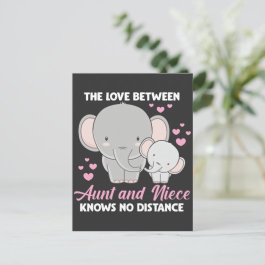 叔母と姪っ子ラブアンティファミリーエレファントハート ポストカード (スタンド正面)
