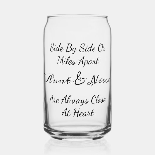 叔母と姪の引用文 – サイドバイサイドバイサイドバイサイドバイマイルズアパート ガラス缶 (裏面)