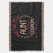 叔母と犬の母のギフト女性ひまわりの花ハート.pn スローブランケット (正面縦)