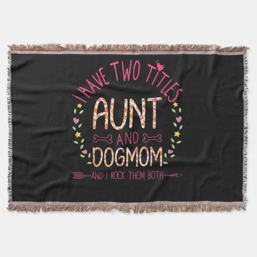 叔母と犬の母のギフト女性ひまわりの花ハート.pn スローブランケット (正面)