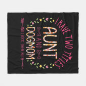 叔母と犬の母のギフト女性ひまわりの花ハート.pn フリースブランケット (正面(横))