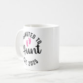 叔母に昇進2025初めて新しい叔母2025 コーヒーマグカップ (正面左)