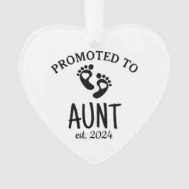 叔母に昇進/出産発表シックなハート オーナメント